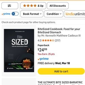 Bite Sized Cookbook - Black Cover with White Text